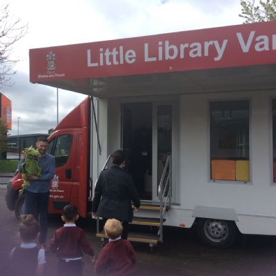 The Little Library Van visits Co-op Academy Glebe